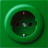 Gira S-Color Зеленый Розетка с з/к и защитой от детей